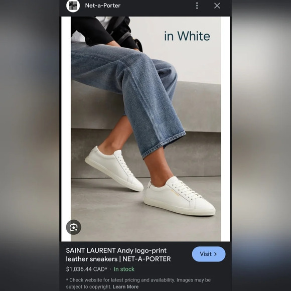 NWT Saint Laurent Andy Sneakers  Shoes Low Top Black Leather Lace-Up 39 EU 9 US - Picture 3 of 16